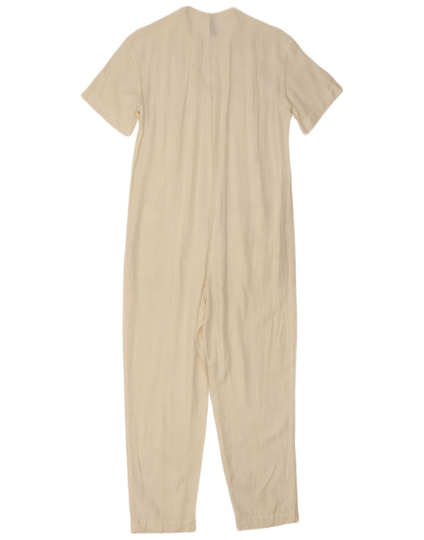 Zara Damen Trafaluc Jumpsuit UK 10 Small Off White