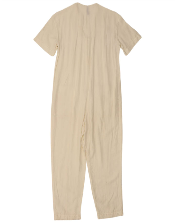 Zara Damen Trafaluc Jumpsuit UK 10 Small Off White