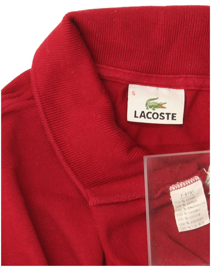 Lacoste Herren-Poloshirt, Größe 5, große rote Baumwolle