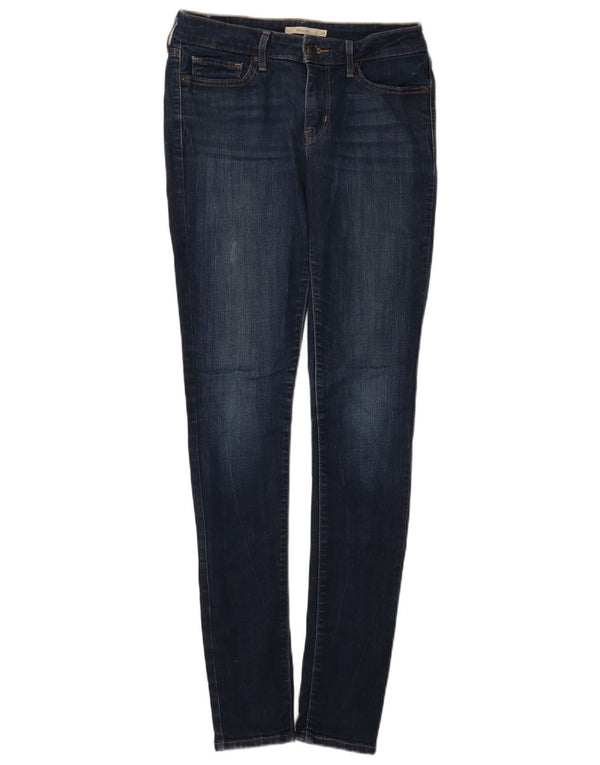 Levi's Damen 711 Skinny Jeans W28 L34 Marineblaue Baumwolle