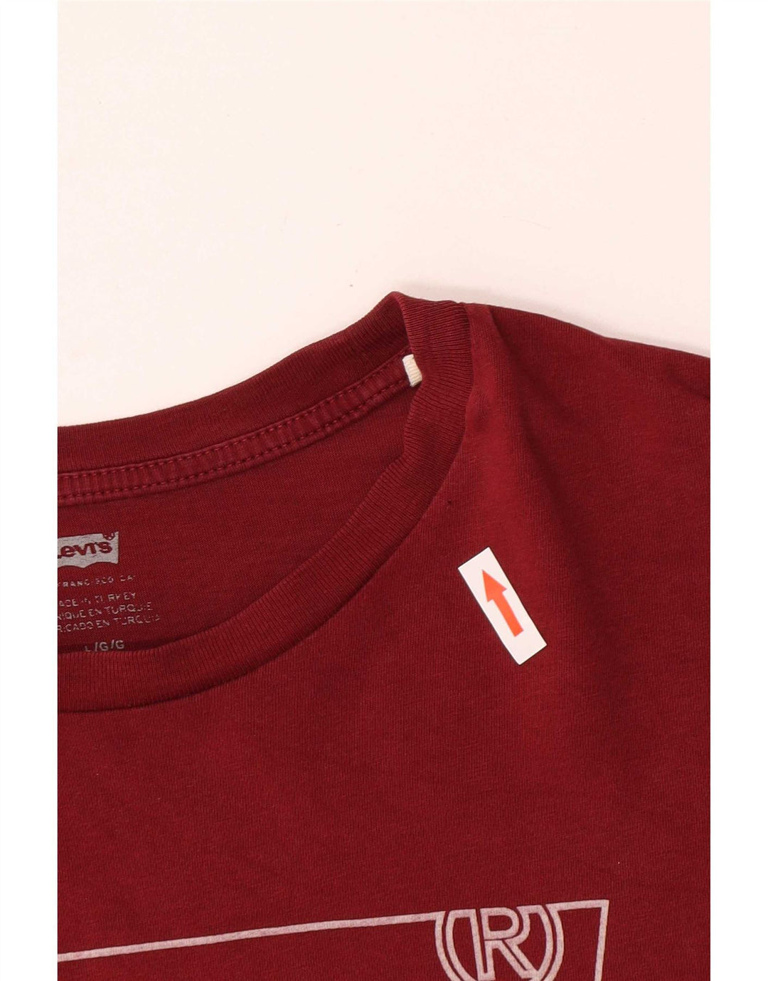 Levi's Herren-T-Shirt mit Grafik, Größe L, aus roter Baumwolle