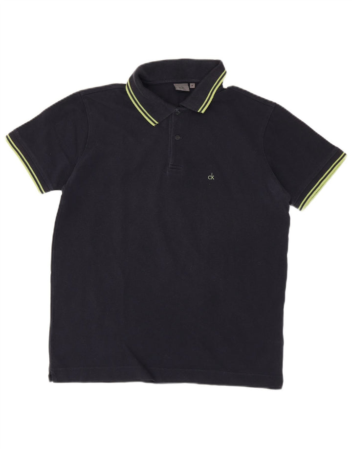 CALVIN KLEIN Herren Poloshirt Medium Marineblau Baumwolle