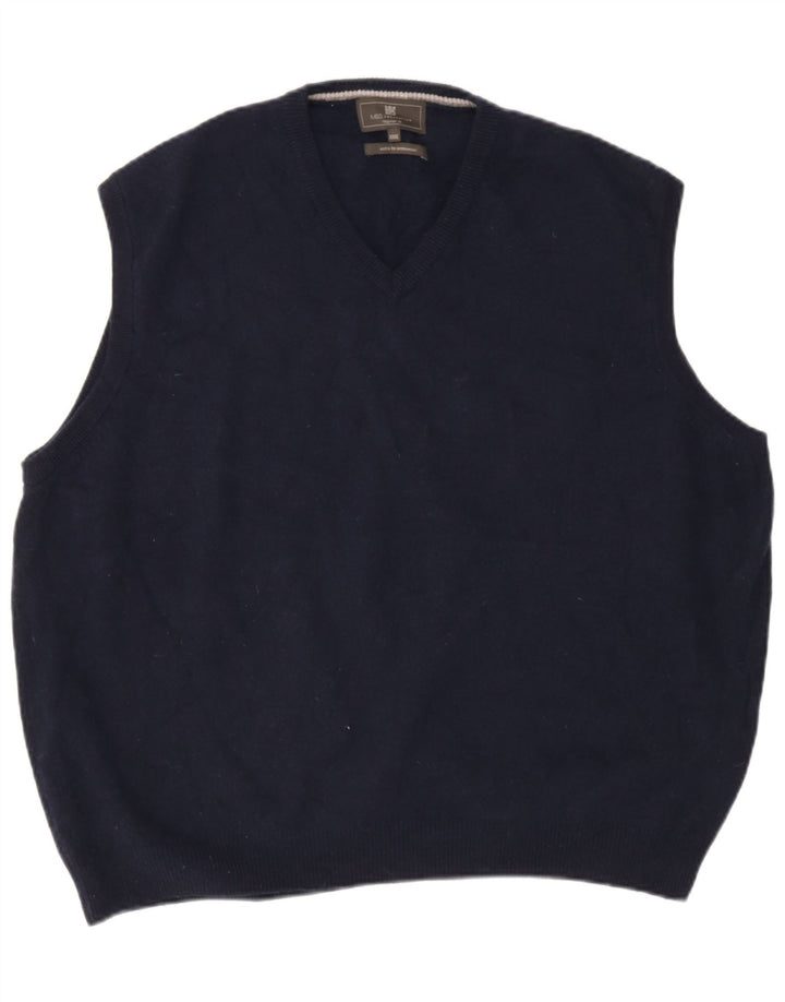 Marks & Spencer Herren Weste Tank Top 2XL Marineblau Wolle