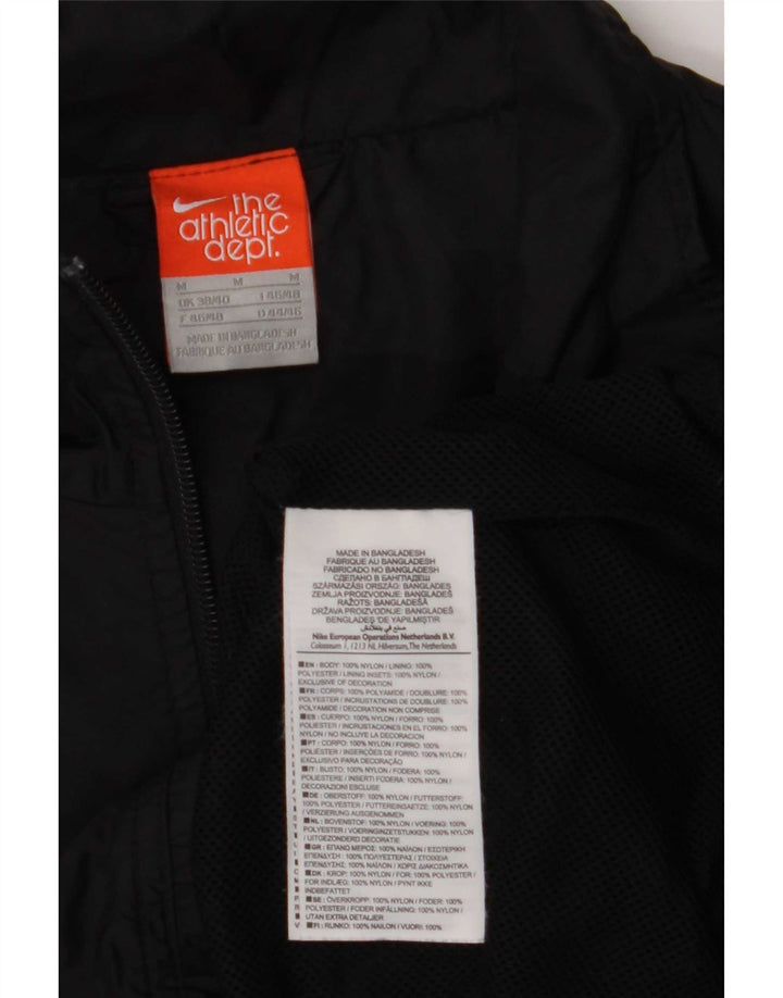 Nike Herren-Trainingsanzug-Oberteiljacke UK 38/40 Mittelschwarzes Colourblock-Nylon