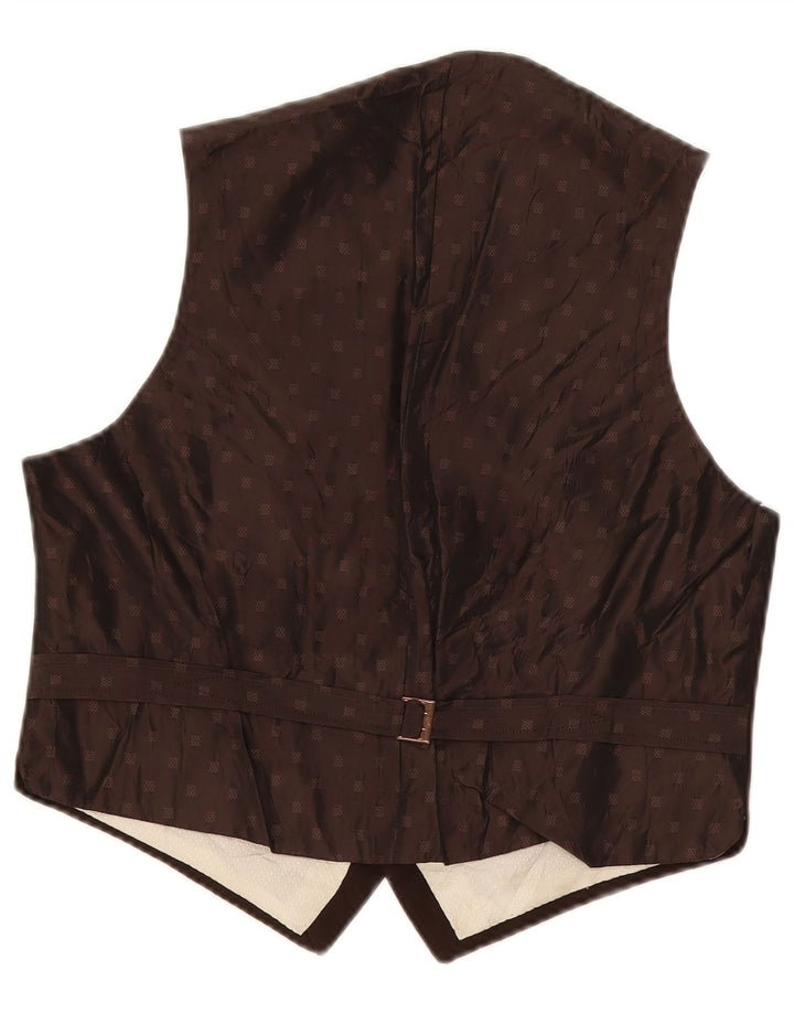 Vintage Herrenweste Small Brown Spotted