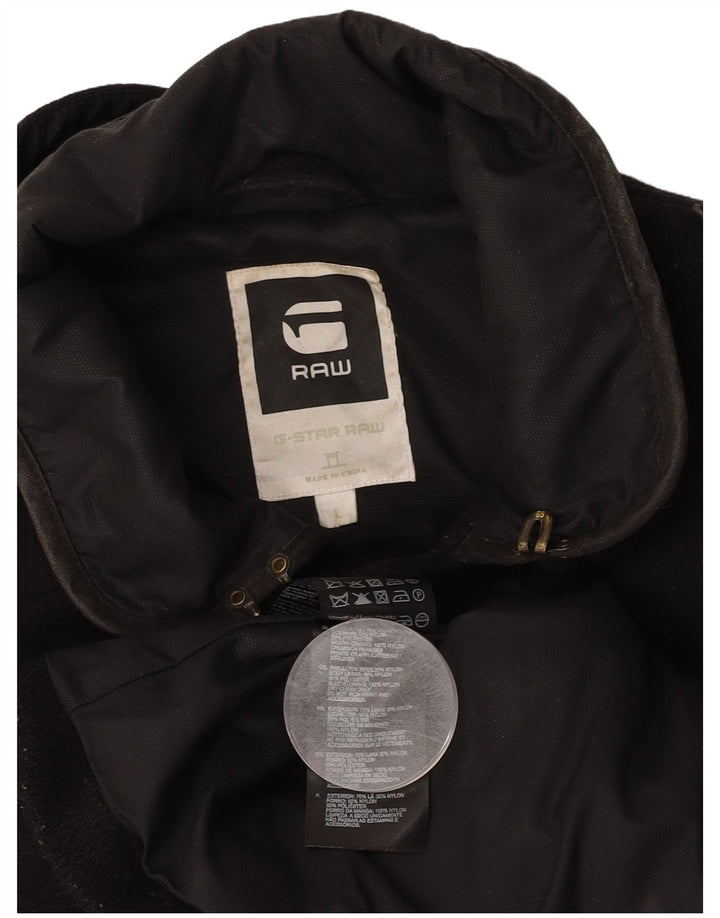 G-STAR Herren-Militärmantel, UK 40, große schwarze Wolle
