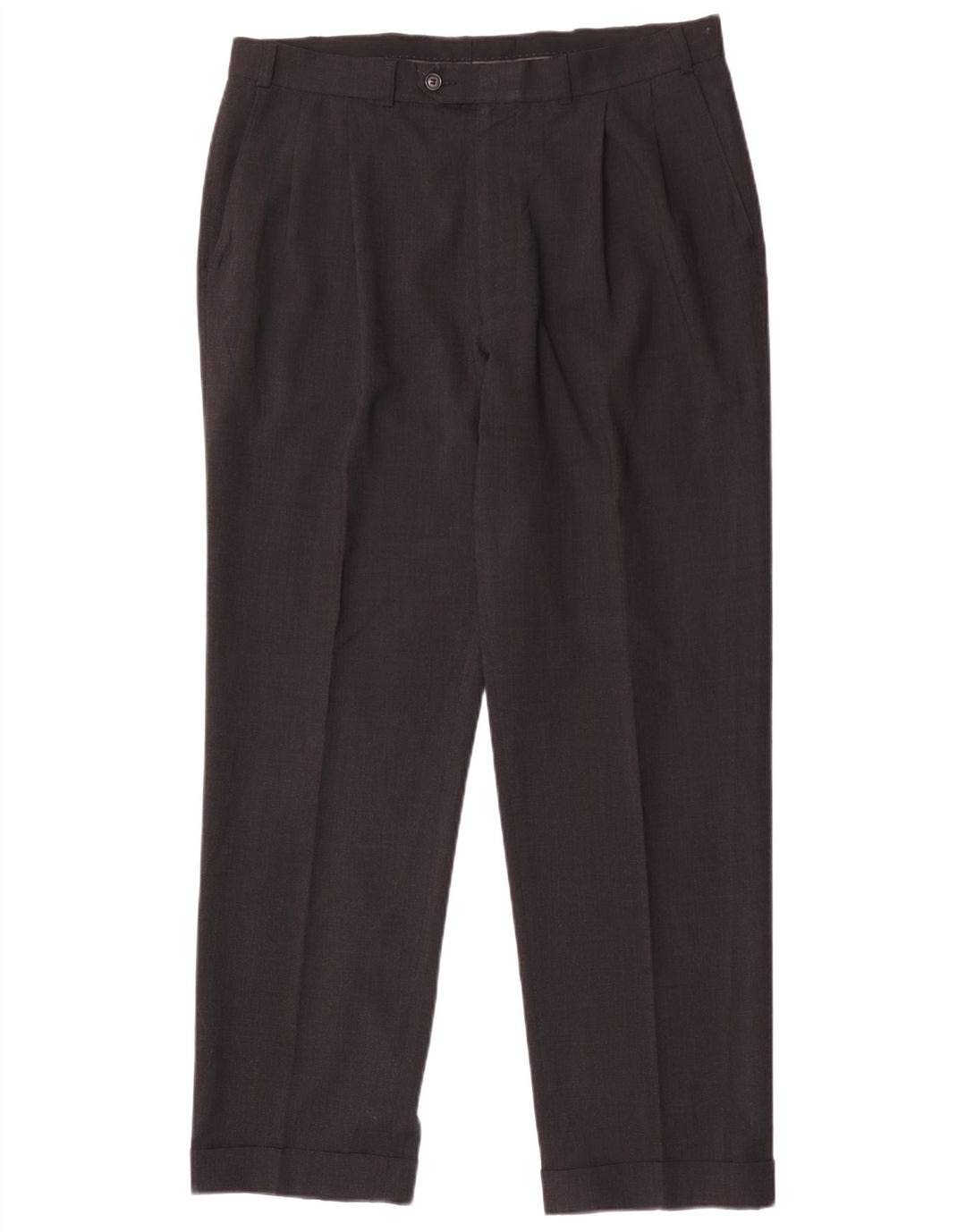 Marks & Spencer Herren-Anzughose mit Pegged-Anzug, W36, L31, graues Polyester