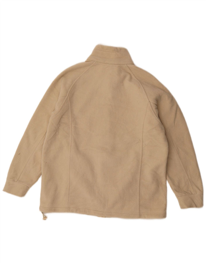 Marks & Spencer Damen Fleecejacke UK 14 Large Beige Polyester