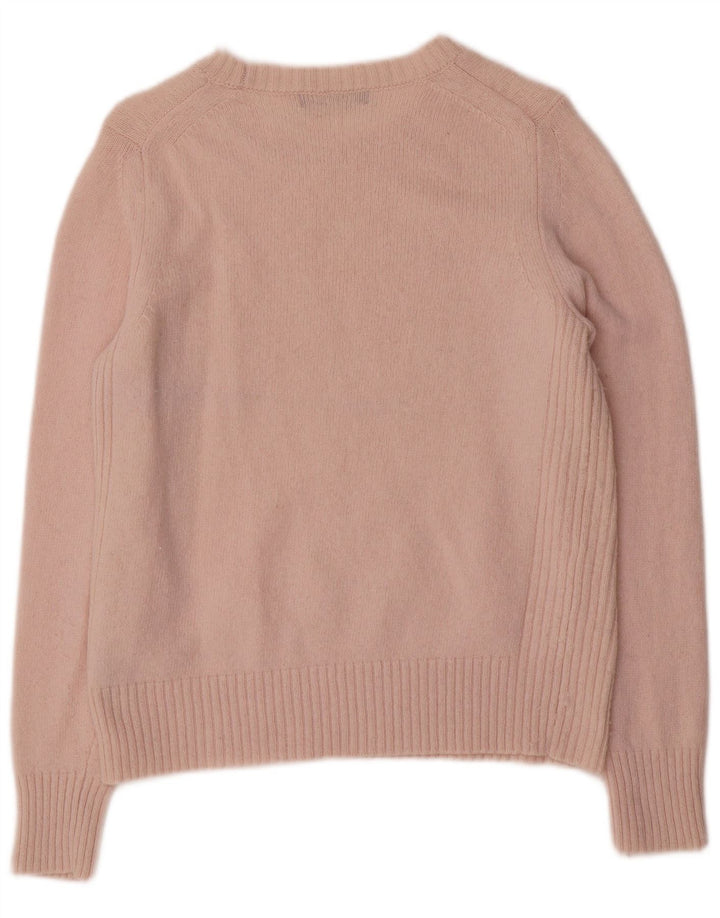 Marks & Spencer Damen-Pullover mit U-Boot-Ausschnitt, UK 14, mittelrosa Wolle