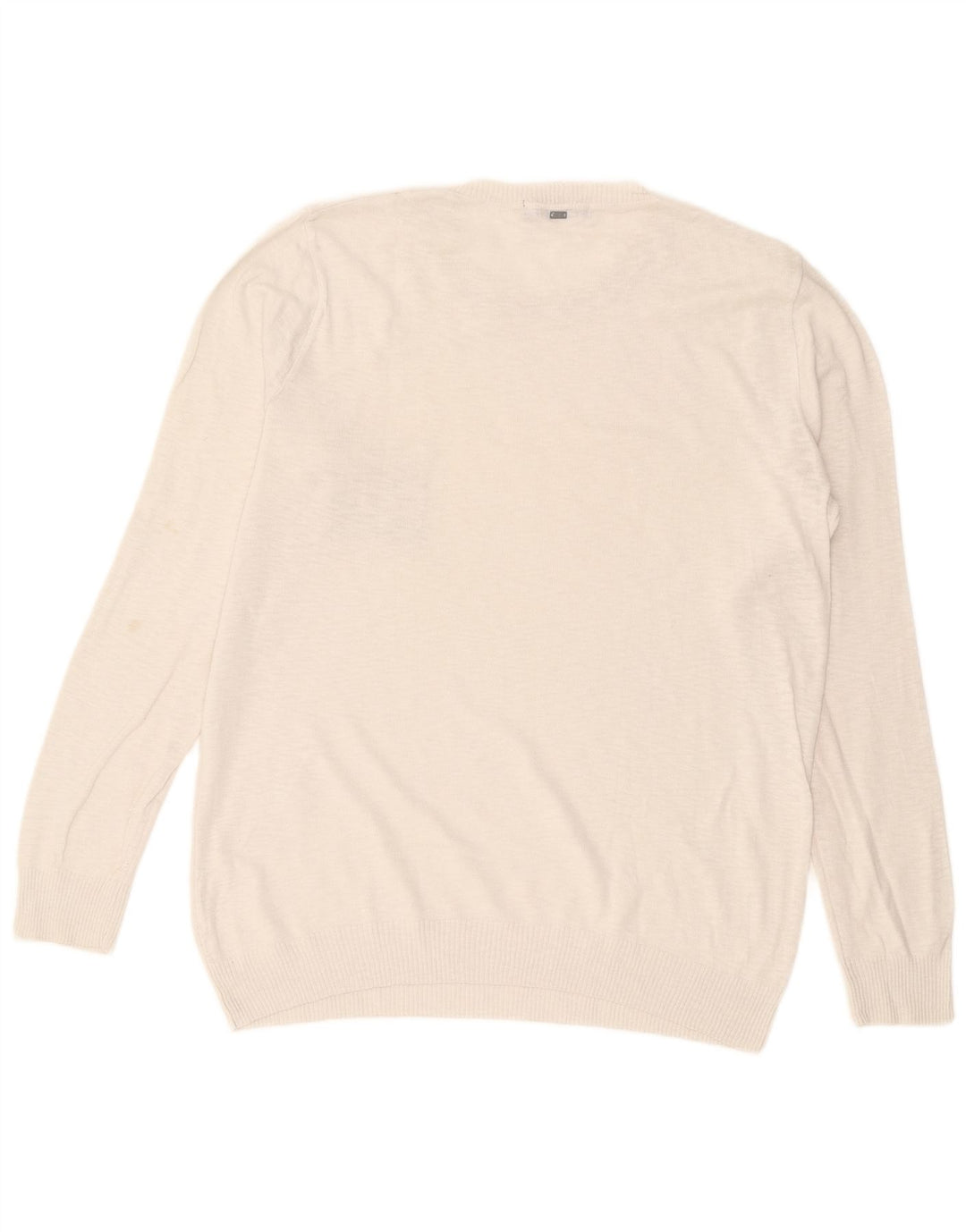 Liu Jo Herren-Pullover mit Rundhalsausschnitt, Größe L, Weiß