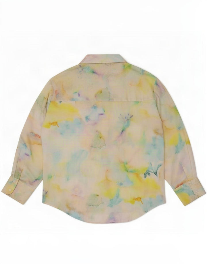 Zara Damen-Hemd UK 16, groß, mehrfarbig, Batik-Polyester