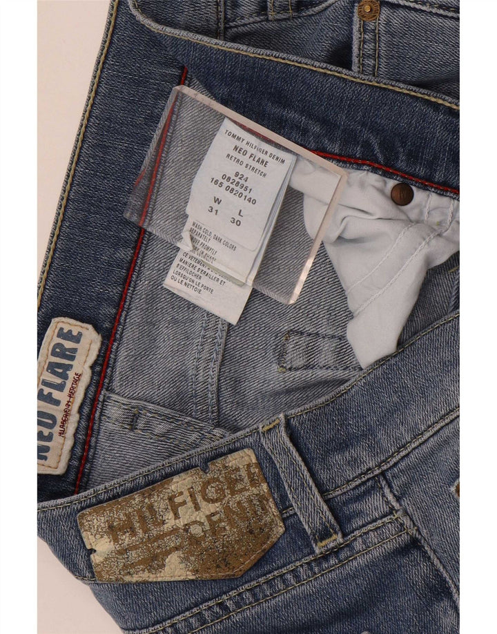Tommy Hilfiger Damen Schlagjeans W31 L30 Blaue Baumwolle