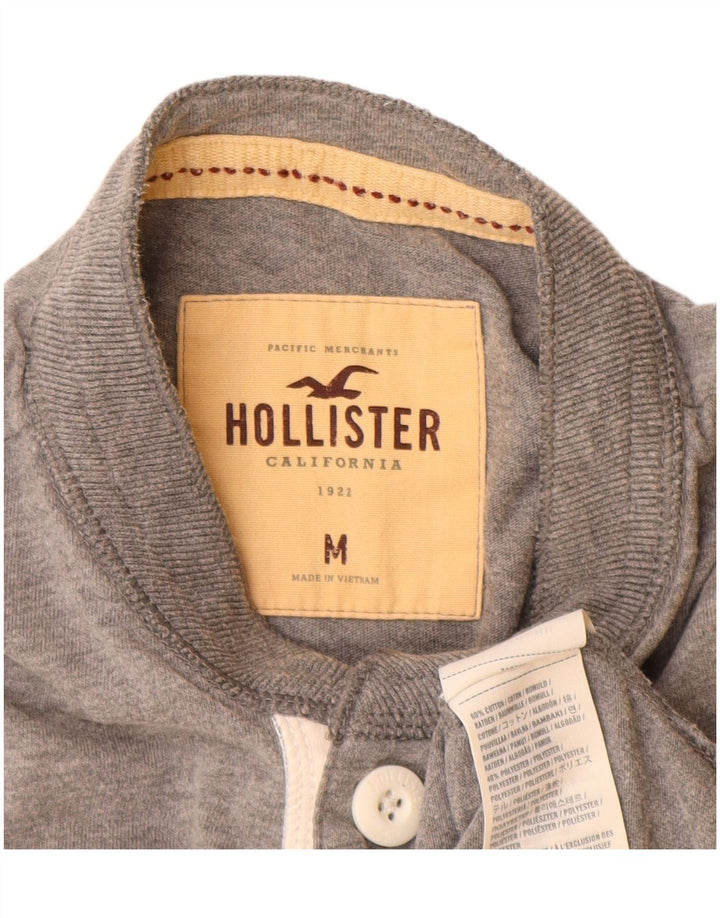 Hollister Herren-T-Shirt-Oberteil aus mittelgrauer Baumwolle