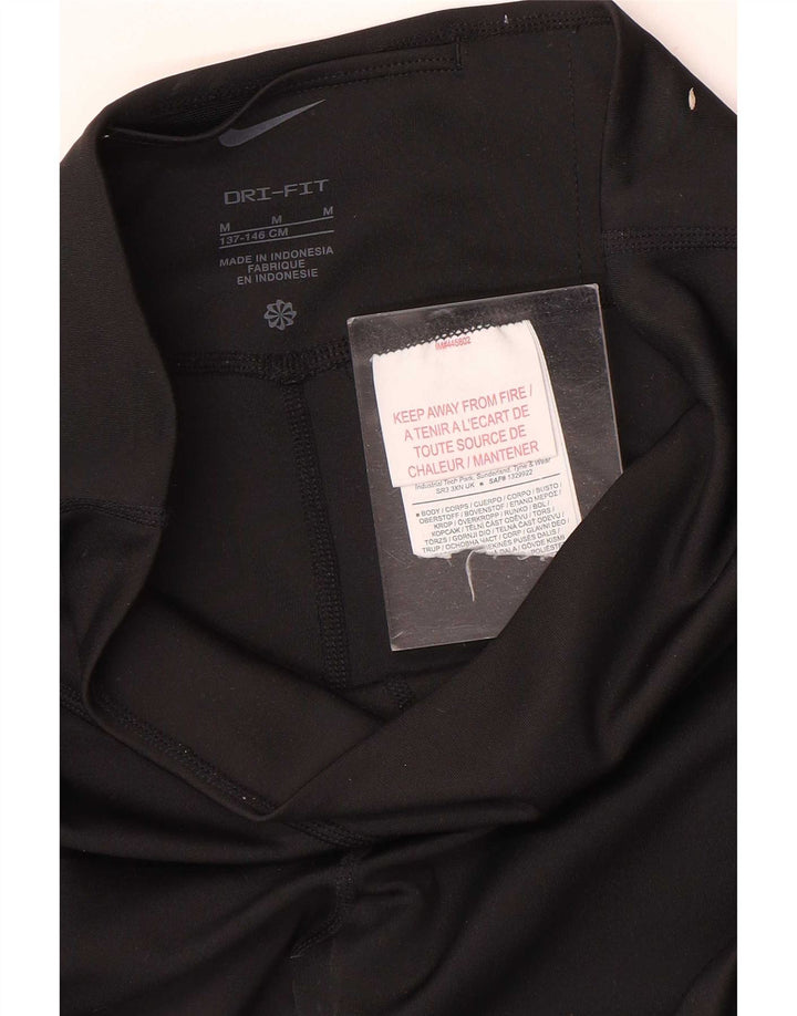 Nike Dri-Fit-Leggings für Mädchen, 10–11 Jahre, mittelgroßes schwarzes Polyester