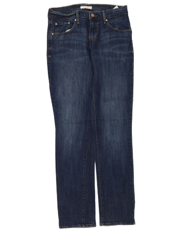 Levi's Damen 505 Straight Jeans W28 L32 Blaue Baumwolle
