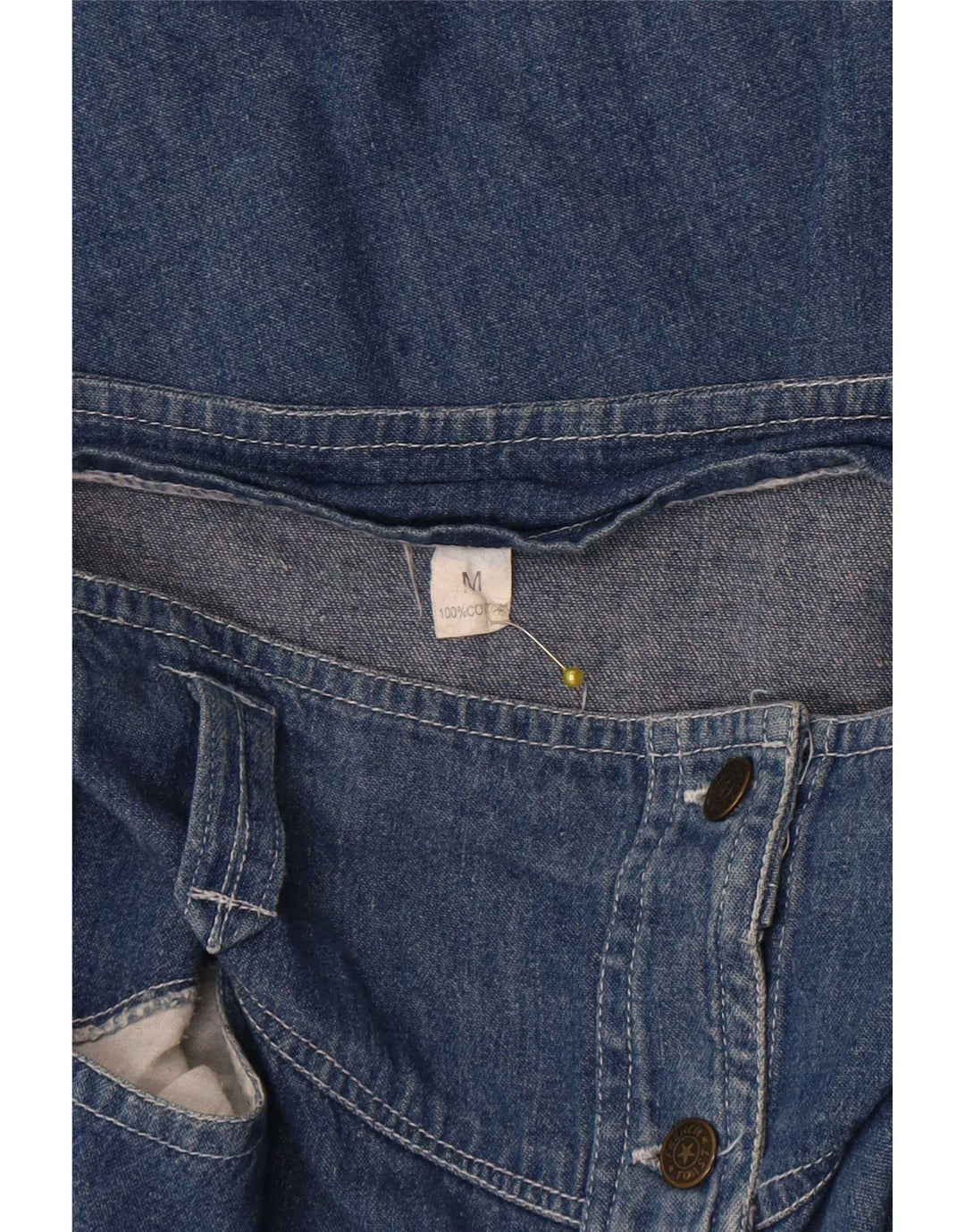 Vintage Damen Midi Jeansrock Medium W28 Blaue Baumwolle