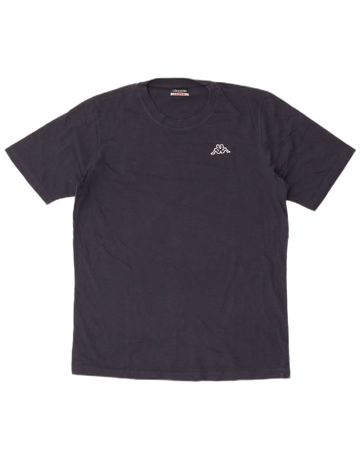 Kappa Herren T-Shirt Top Large Marineblau Baumwolle