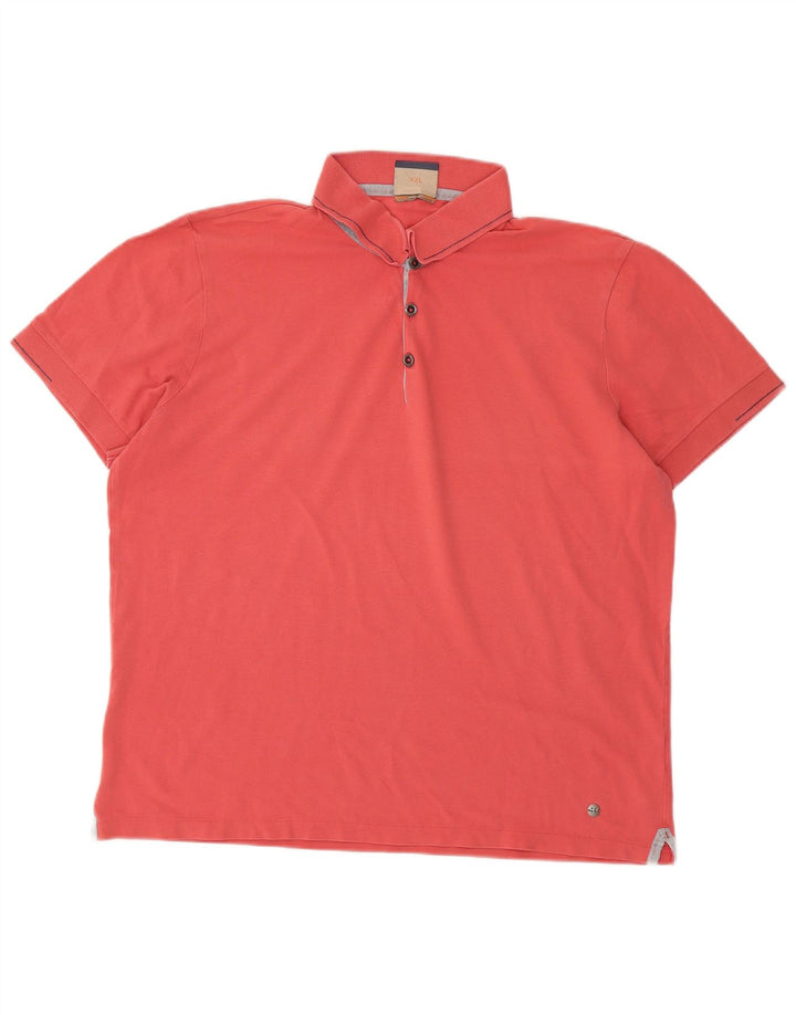 HUGO BOSS Herren Poloshirt 2XL Rosa Baumwolle