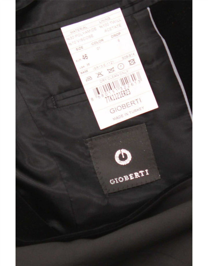 Gioberti Herren-Blazer mit 1 Knopf, EU 46, Größe S, schwarze Viskose