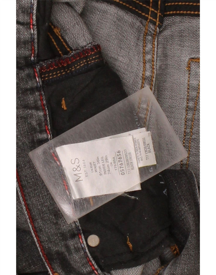 MARKS & SPENCER Mens Straight Jeans W36 L27 Grey Cotton Vintage Marks & Spencer and Second-Hand Marks & Spencer from Messina Hembry 