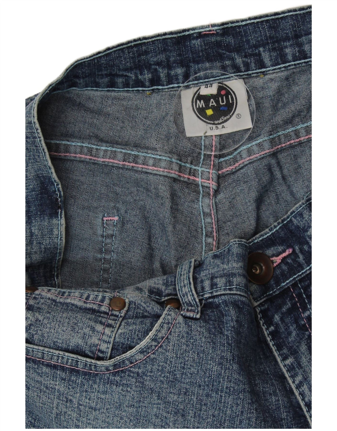 MAUI AND SONS Damen Capri-Jeans EU 44 XL W34 L21 Blau