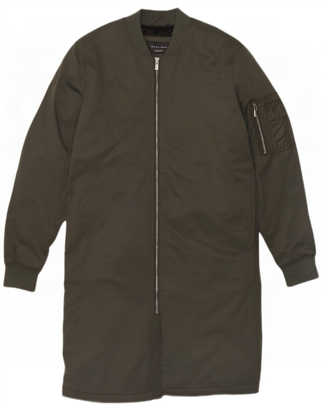Zara Herrenmantel UK 36 Small Khaki Polyester