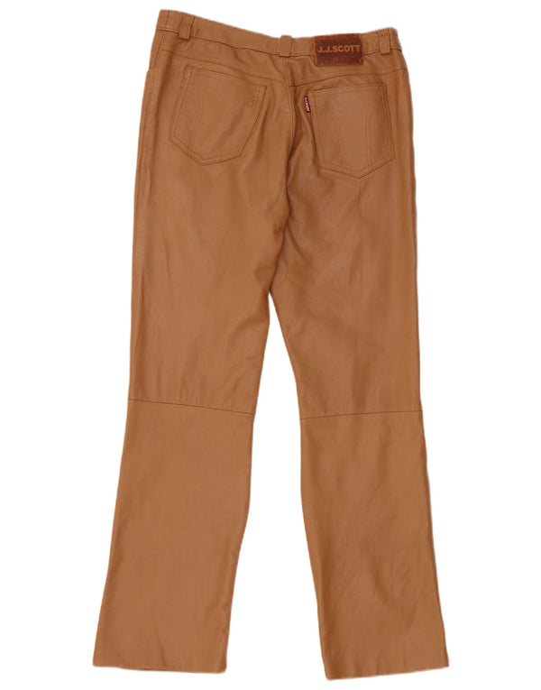 J.J.Scott Damen Gerade Lederhose W28 L27 Braun