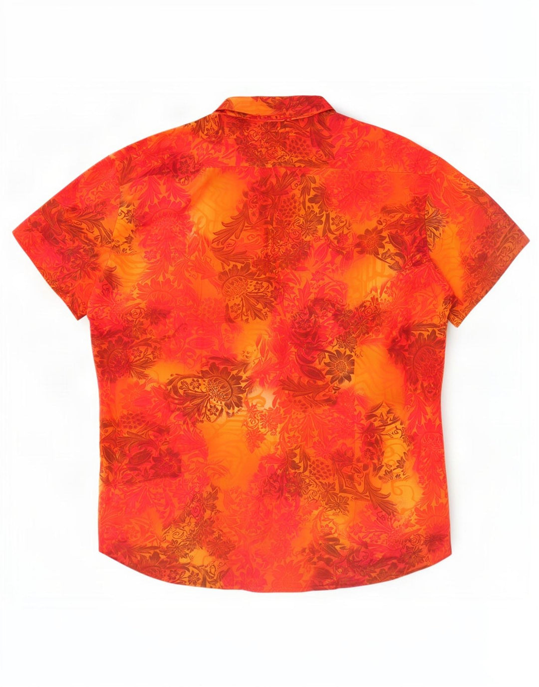 Packard Herren Kurzarmhemd 2XL Orange Floral