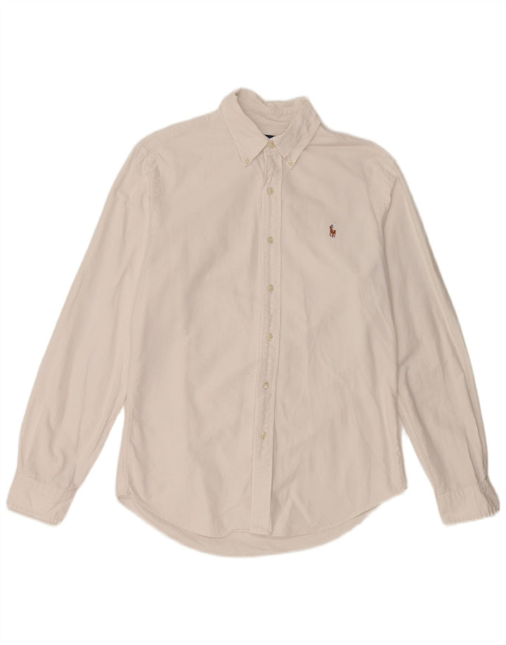 Ralph Lauren Slim-Fit-Hemd für Herren aus mittelweißer Baumwolle