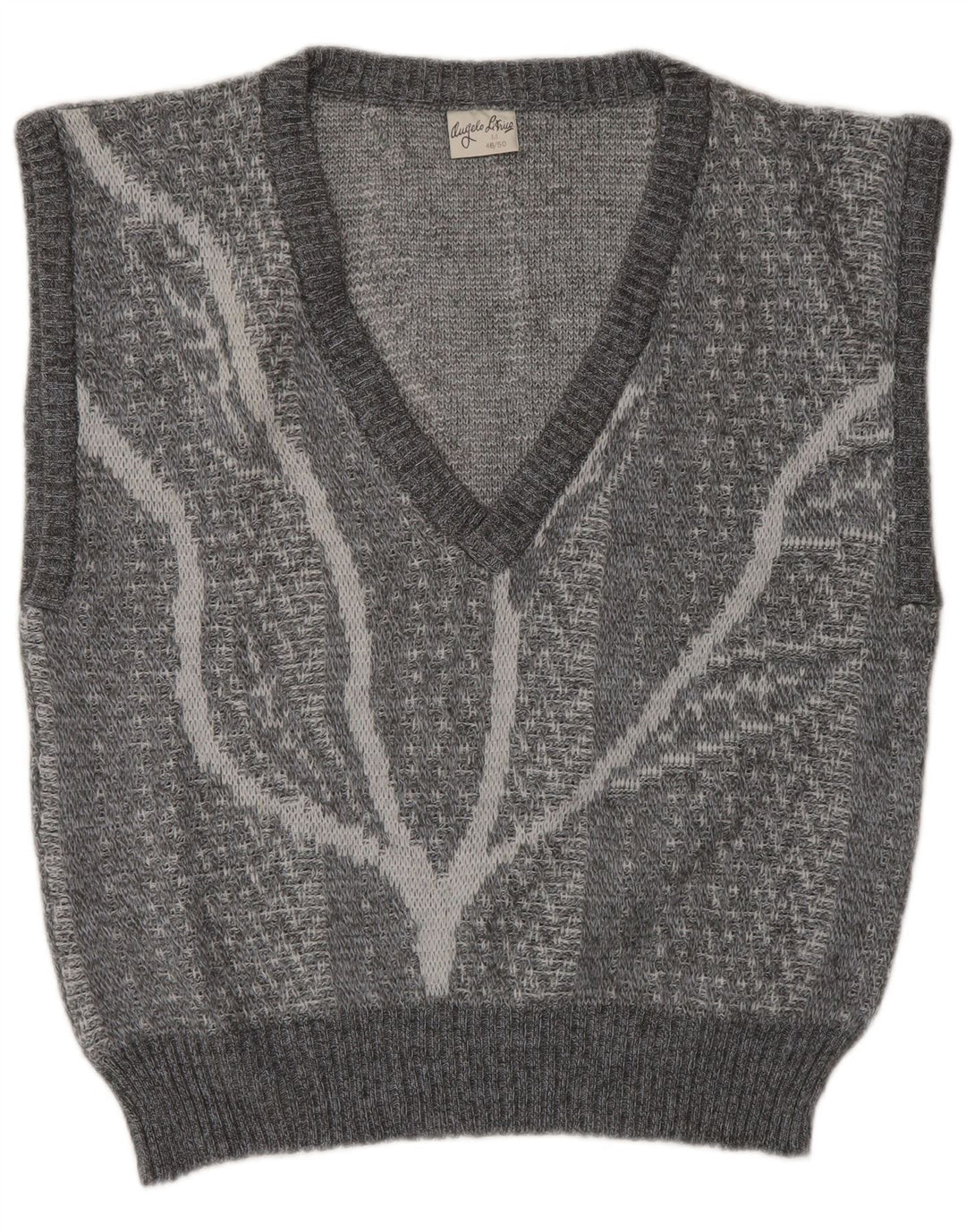 ANGELO LITRICO Mens Abstract Pattern Vest Tank Top IT 48/50 Medium Grey