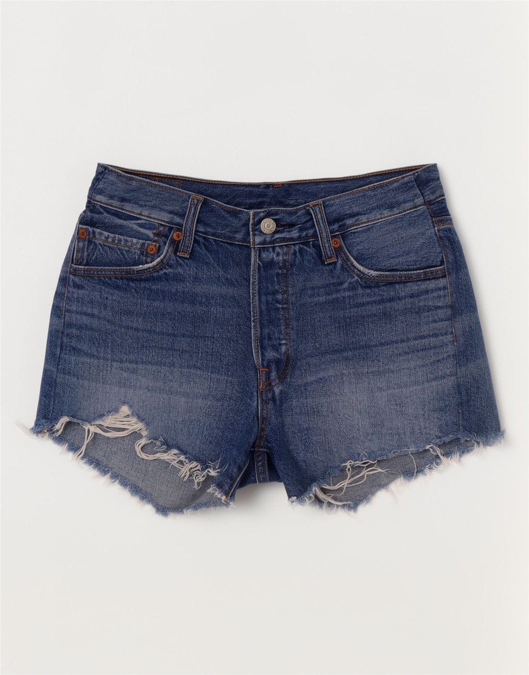 Levi's Damen 501 Jeansshorts W28 mittelblaue Baumwolle