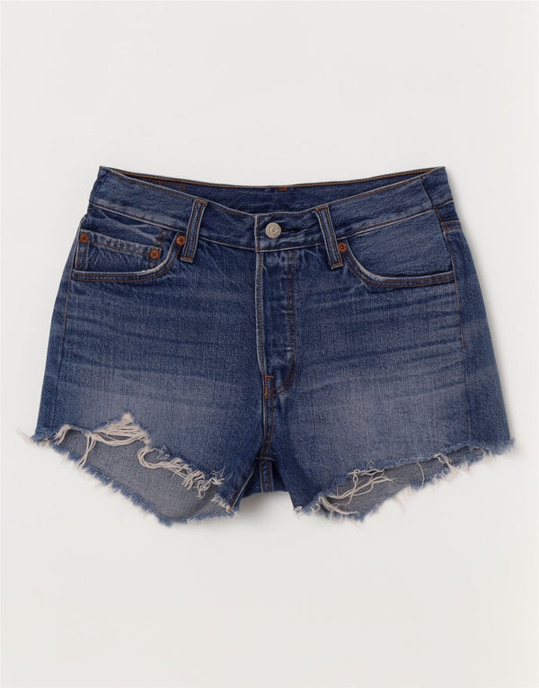 Levi's Damen 501 Jeansshorts W28 mittelblaue Baumwolle