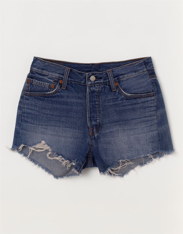 Levi's Damen 501 Jeansshorts W28 mittelblaue Baumwolle