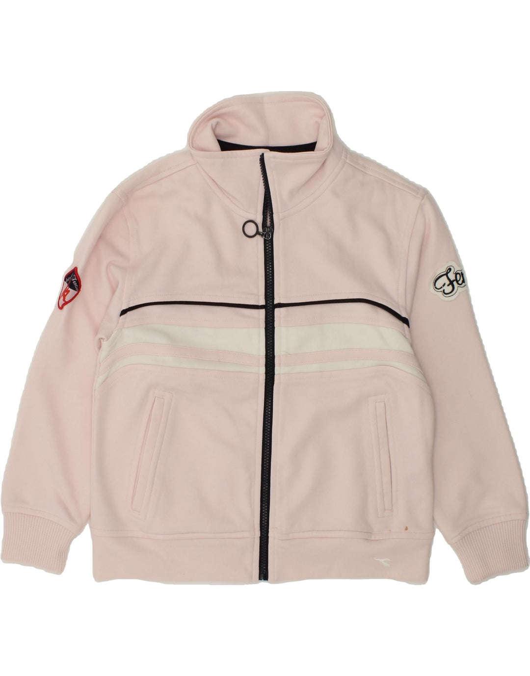 DIADORA Girls Graphic Tracksuit Top Jacket 3-4 Years Pink Polyester | Vintage Diadora | Thrift | Second-Hand Diadora | Used Clothing | Messina Hembry 