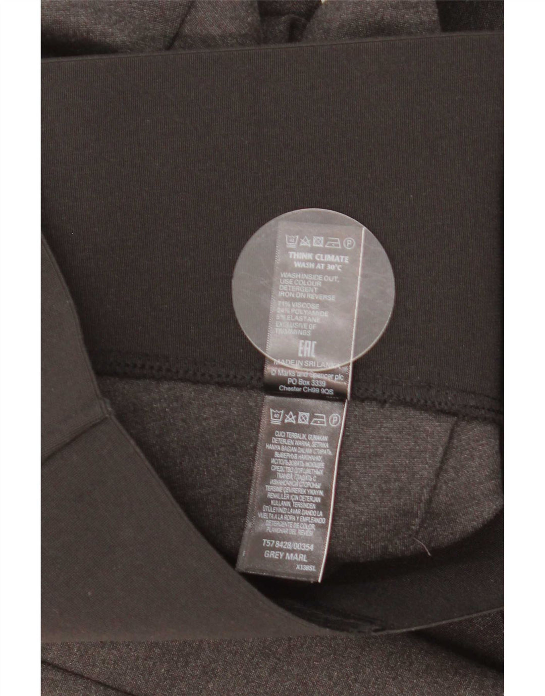 Marks & Spencer Damen Leggings UK 18 XL Graue Colourblock-Viskose