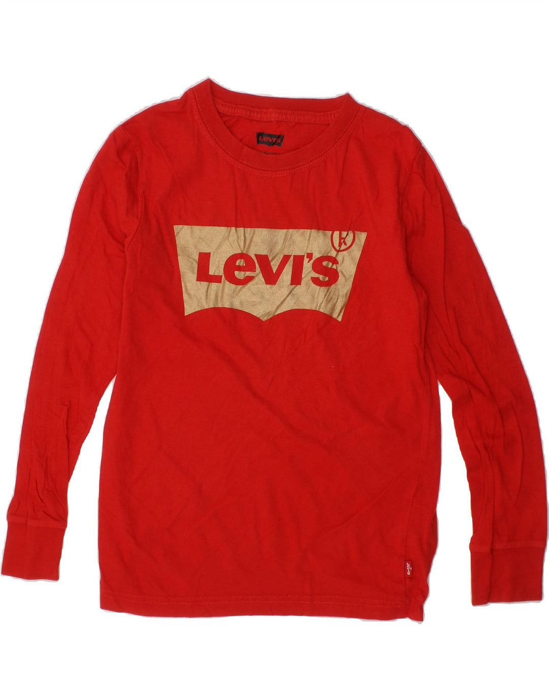 LEVI'S Girls Graphic Top Long Sleeve 8-9 Years Small Red Cotton Vintage Levi's and Second-Hand Levi's from Messina Hembry 