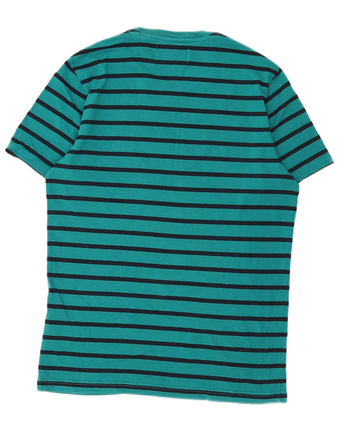 Penguin Herren-T-Shirt aus mittelgrün gestreifter Baumwolle