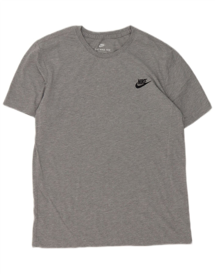 Nike Herren Athletic Cut T-Shirt-Oberteil aus mittelgrauer Baumwolle