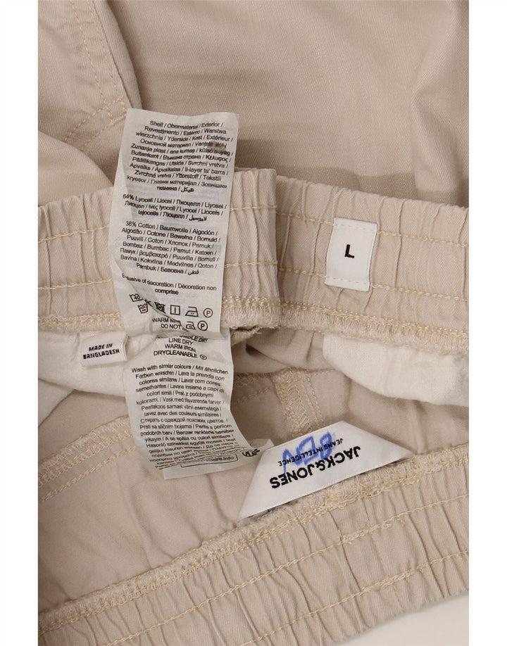 JACK & JONES Herren-Freizeitshorts, Größe L, W32, Beige, Lyocell