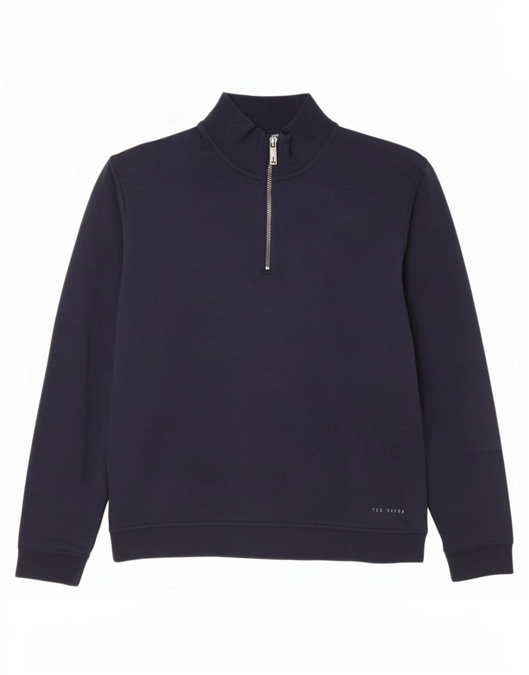 Ted Baker Herren-Sweatshirt mit Reißverschluss am Hals, Größe 3, mittelgroß, marineblau, Baumwolle