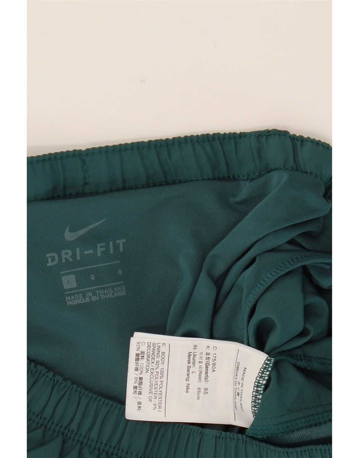 Nike Herren Dri Fit Grafik-Sportshorts, groß, grünes Farbblock-Polyester