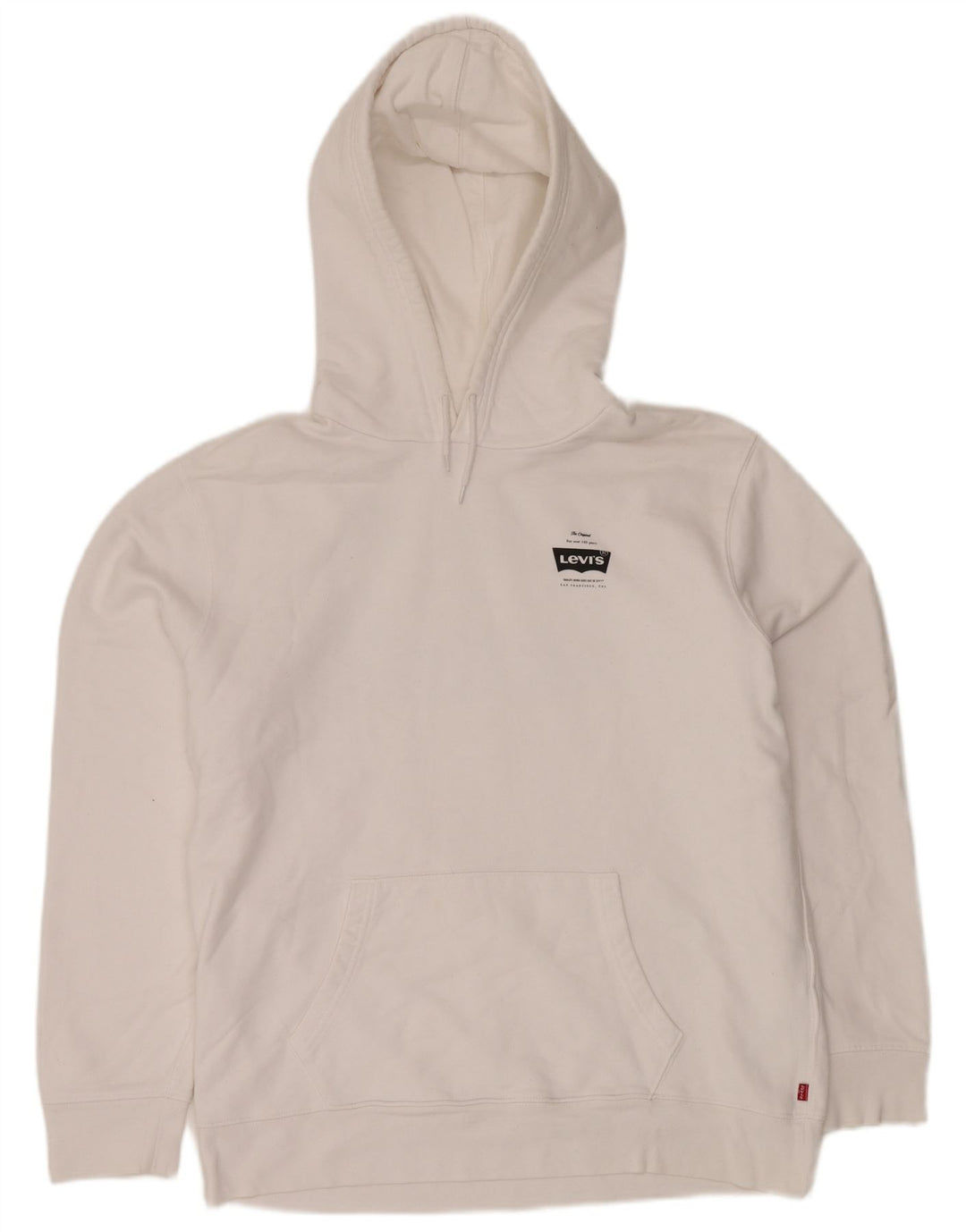 LEVI'S Herren-Kapuzenpullover mit Grafik, groß, aus weißer Baumwolle