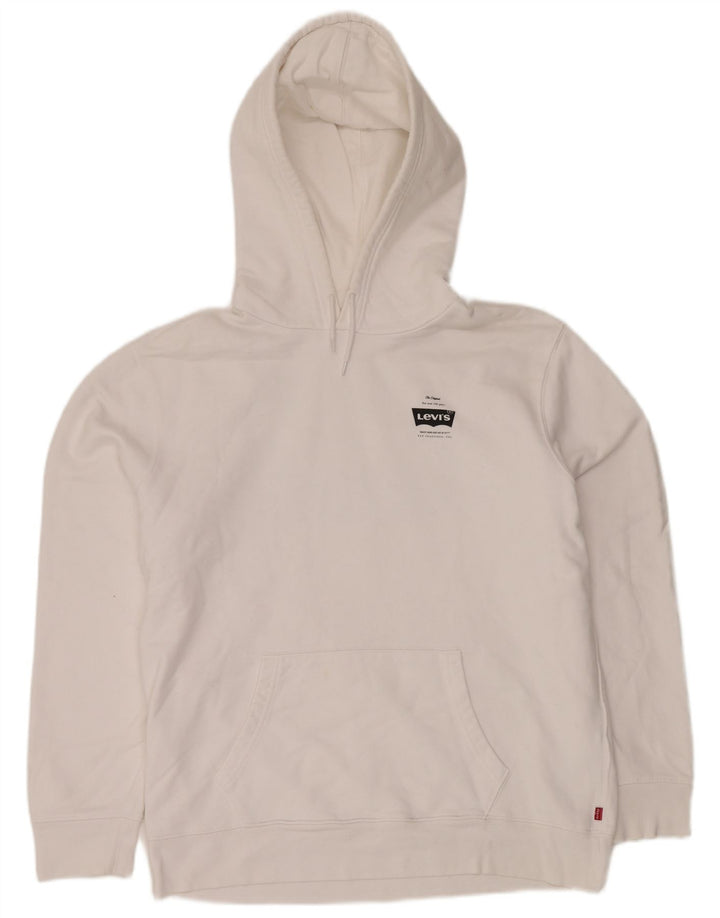LEVI'S Herren-Kapuzenpullover mit Grafik, groß, aus weißer Baumwolle