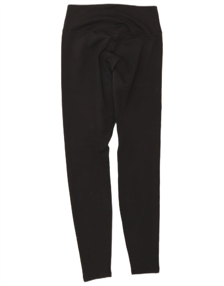 NIKE Womens Dri Fit Leggings UK 10 Small Black Polyester