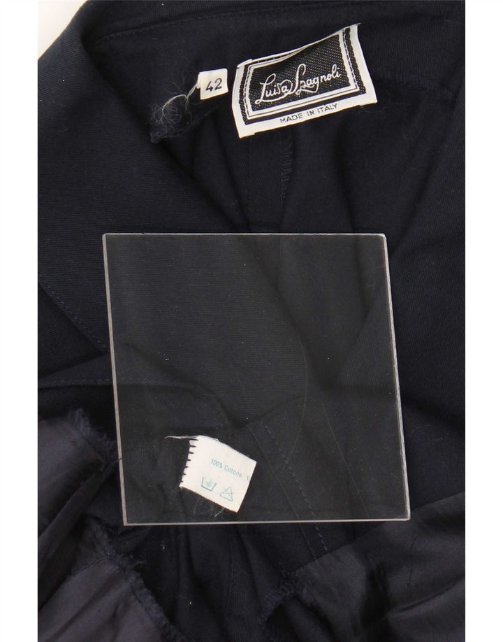 Luisa Spagnoli Damen Kurzarm-Blazerjacke IT 42 Mittelmarineblau