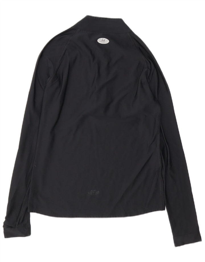 UNDER ARMOUR Damen-Pullover-Trainingsanzugoberteil mit Reißverschluss, UK 10, Größe S, Schwarz