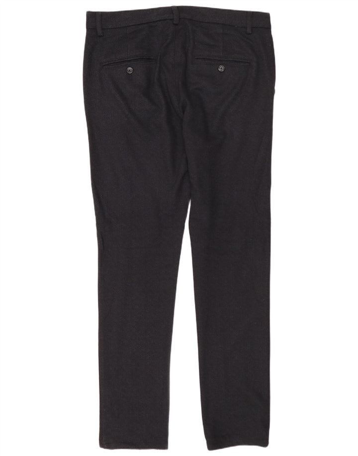 ZARA Slim Chino-Hose für Herren, EU 42, Größe L, W32, L32, Marineblau, Polyester