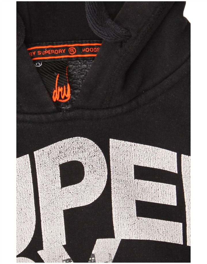 Superdry Herren-Kapuzenpullover mit Grafik, mittelschwarz, Baumwolle