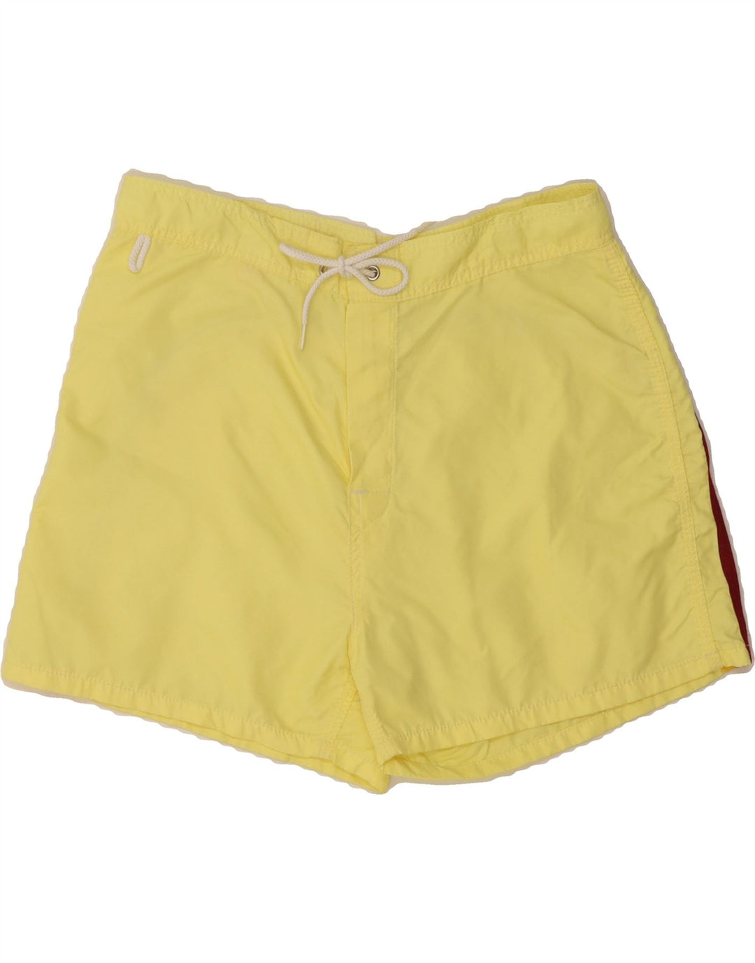 SUNDEK Womens Swimming Shorts UK 14 Medium Yellow Nylon Vintage Sundek and Second-Hand Sundek from Messina Hembry 