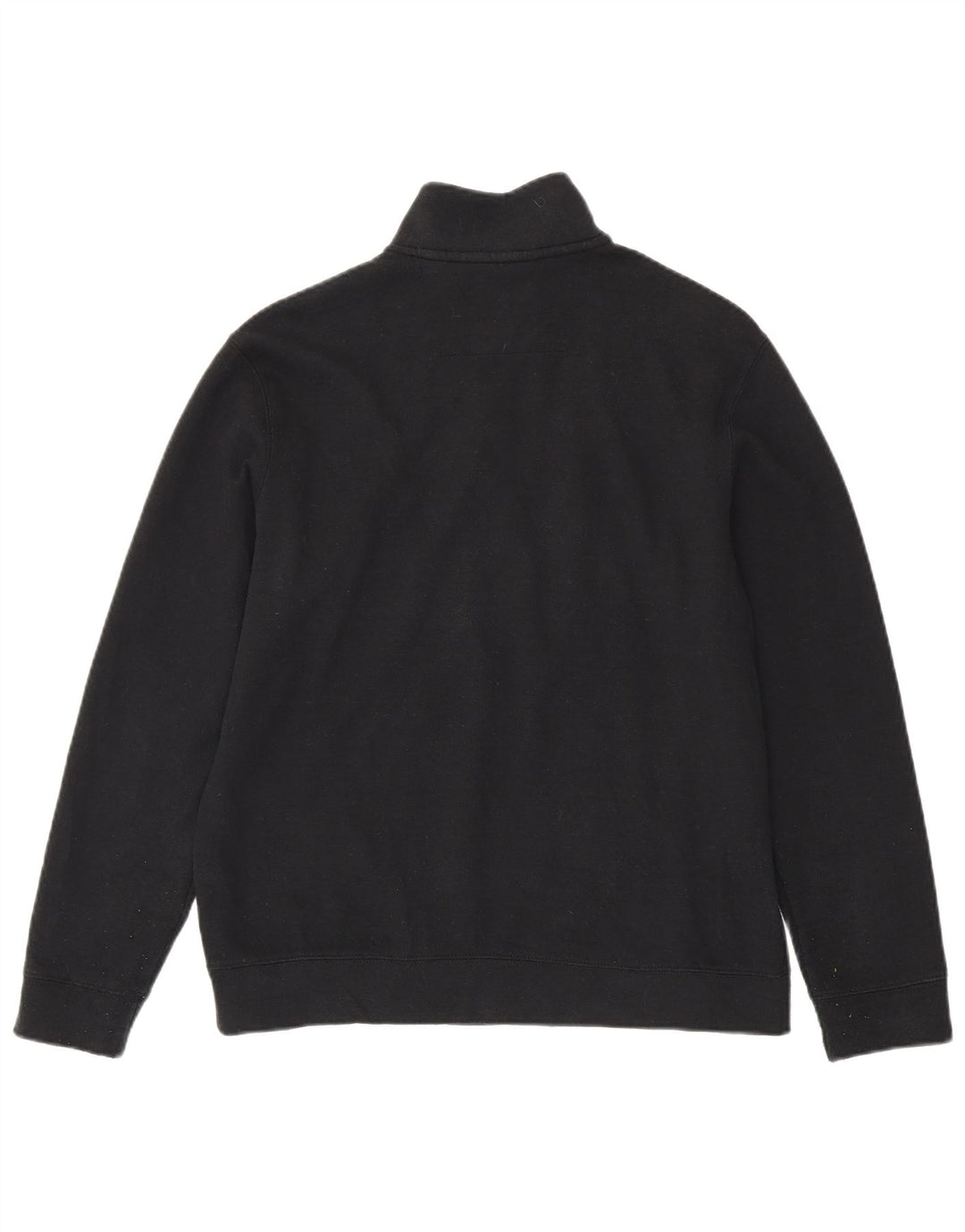 Chaps Damen-Sweatshirt mit Reißverschluss am Hals, UK 16, Größe L, Schwarz, Baumwolle